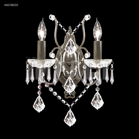 Charleston 2 Arm Wall Sconce - IMPERIAL Crystal (Clear)