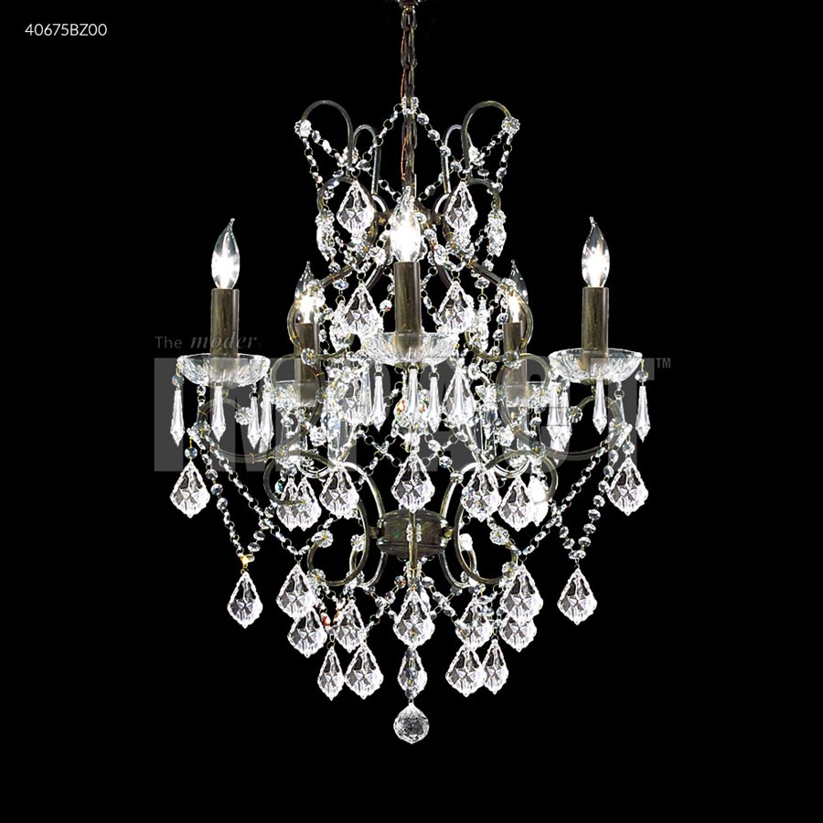 Charleston 5 Arm Chandelier - Swarovski crystals (Clear)