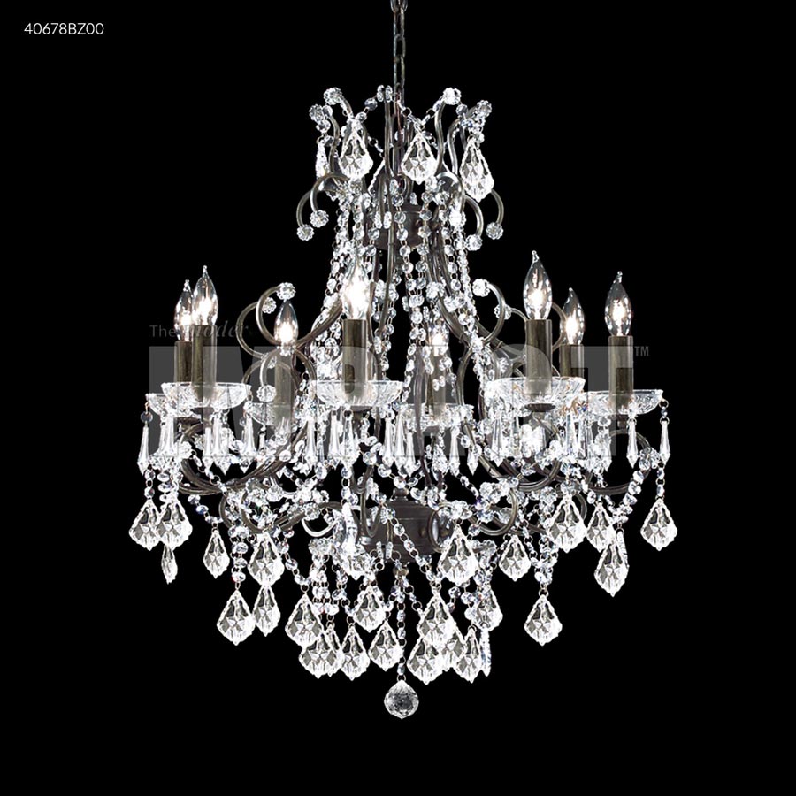 Charleston 8 Arm Chand w/o Veil (SB) - Swarovski crystals (Clear)