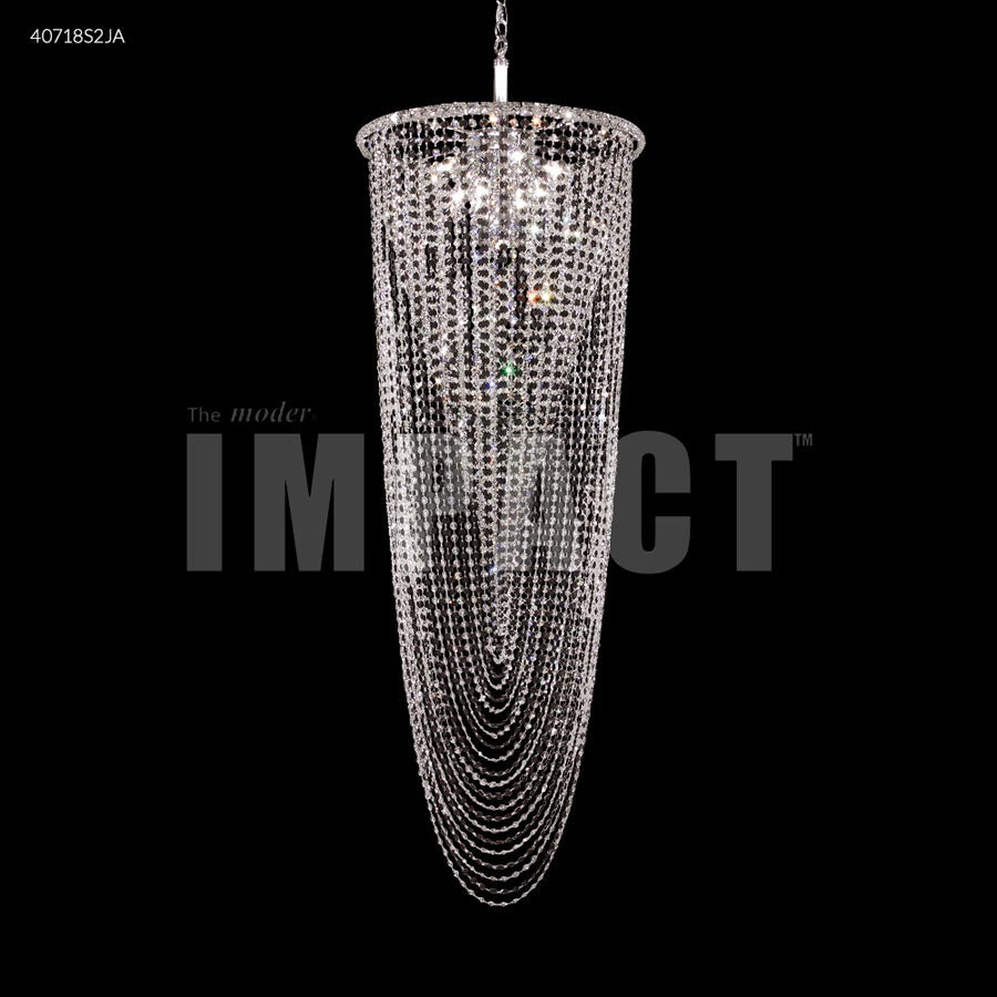 Contemporary Entry Chandelier - IMPERIAL (Clear w/Jet Black Accents)