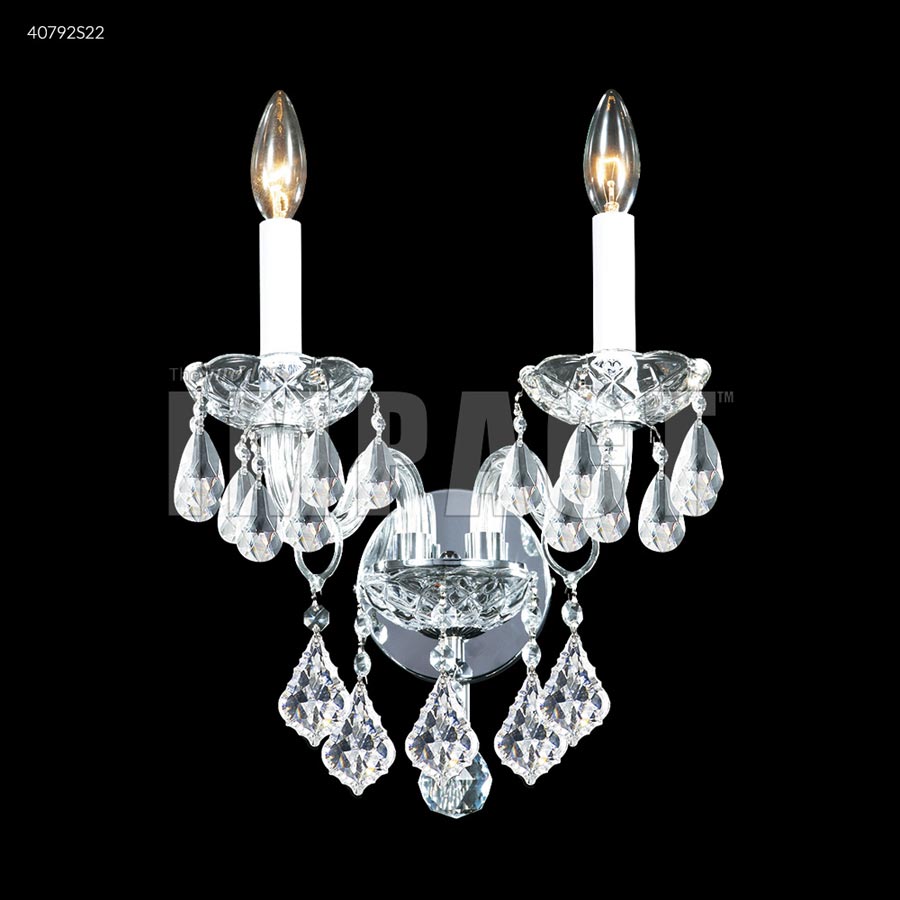 Palace Ice 2 Arm Wall Sconce - IMPERIAL Crystal (Clear)