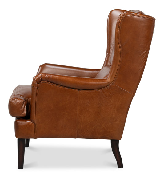 Elite Wing Lounge Chair Vintage Havana