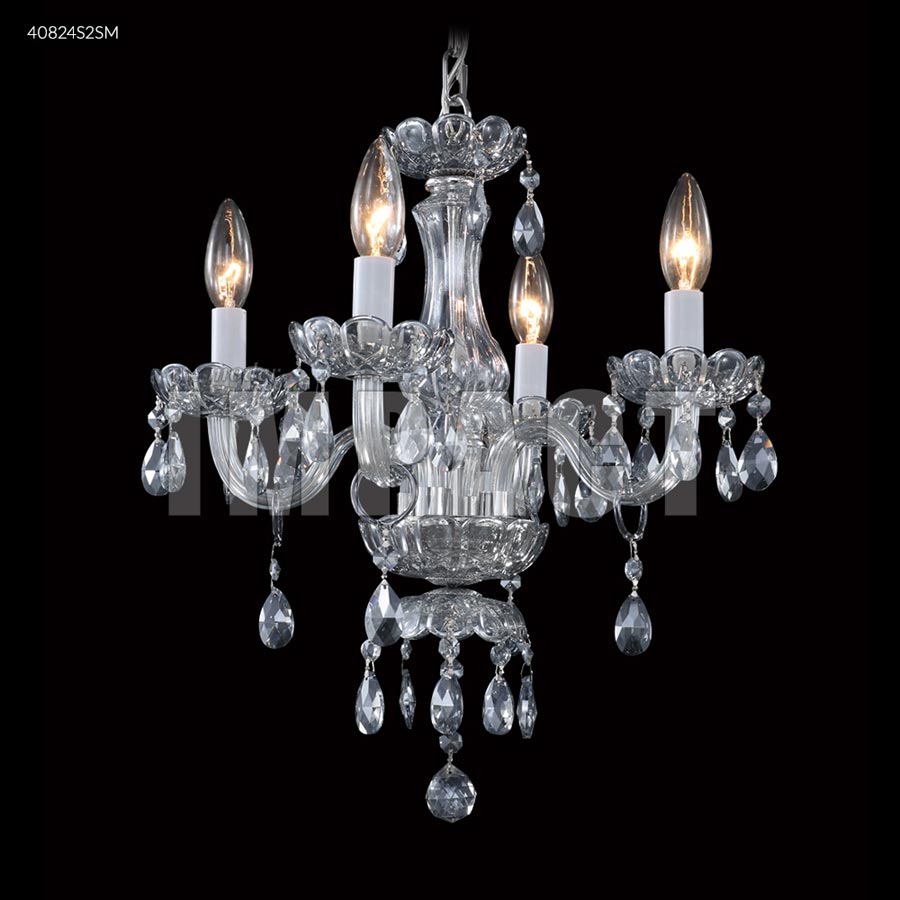Mini 4 Arm Chandelier - IMPERIAL Crystal (Smoke)