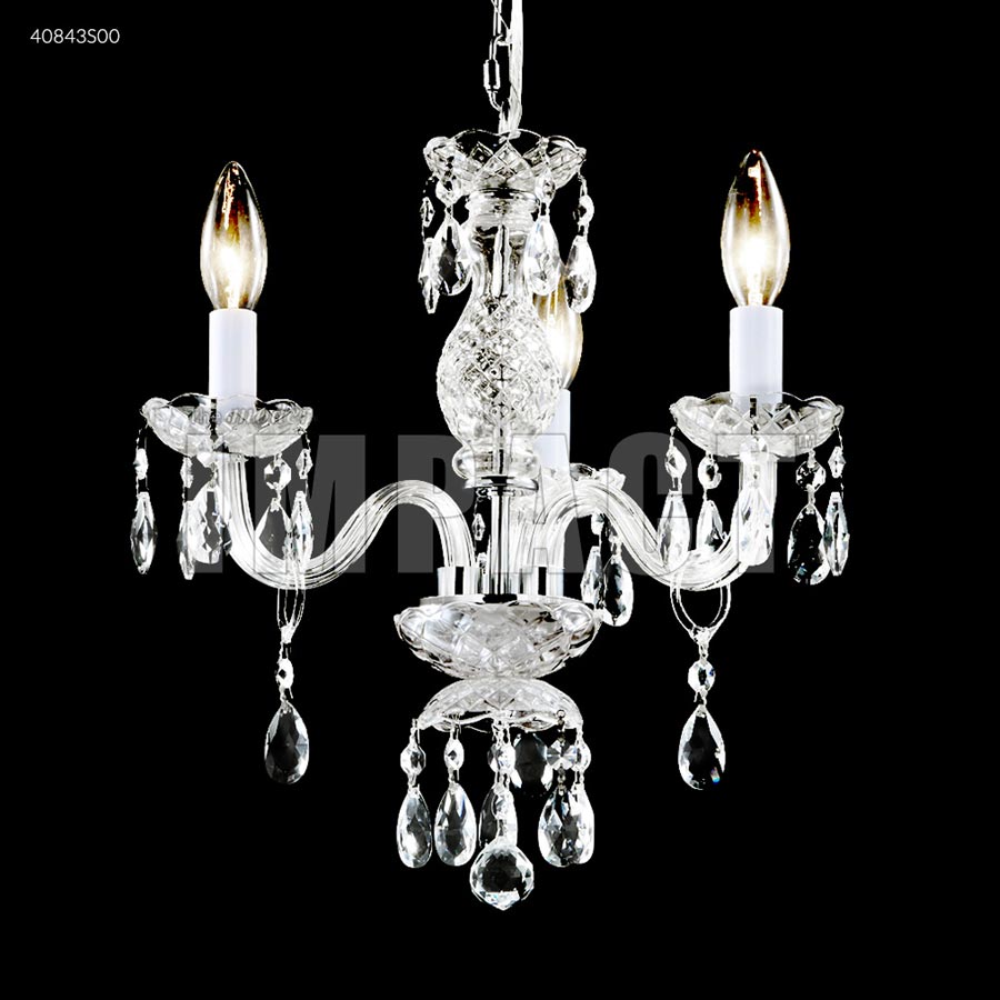 Mini 3 Arm Chandelier - Swarovski crystals (Clear)