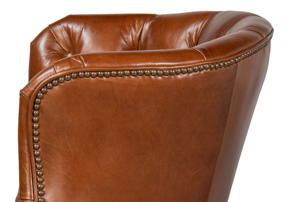 Welsh Leather Chair Vintage Havana