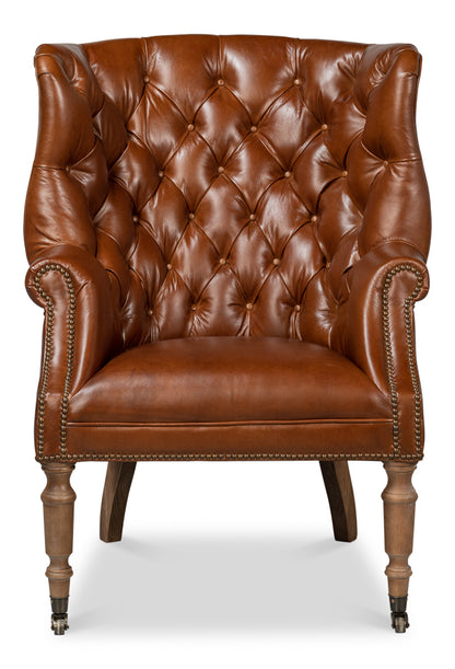 Welsh Leather Chair Vintage Havana