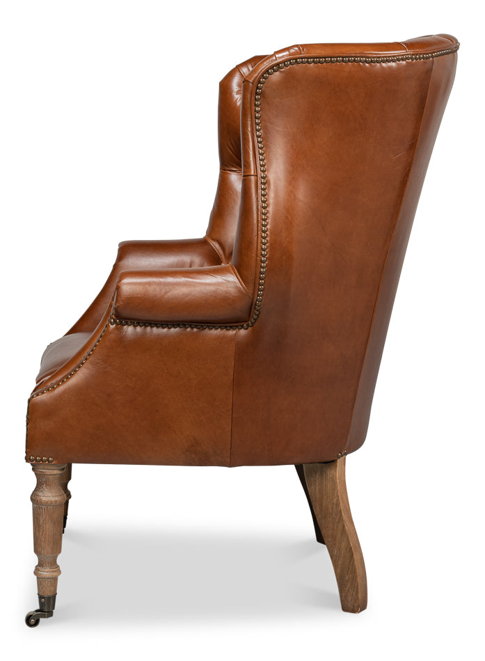 Welsh Leather Chair Vintage Havana