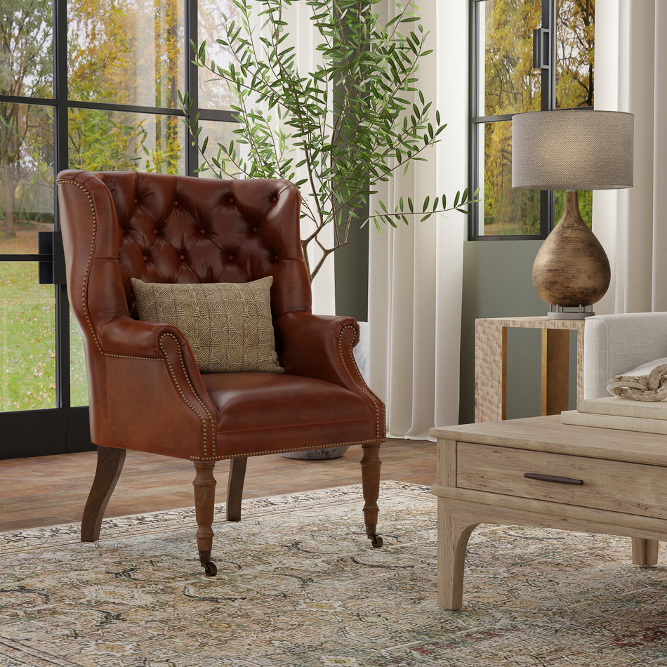 Welsh Leather Chair Vintage Havana