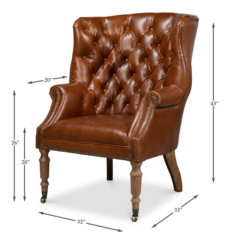 Welsh Leather Chair Vintage Havana