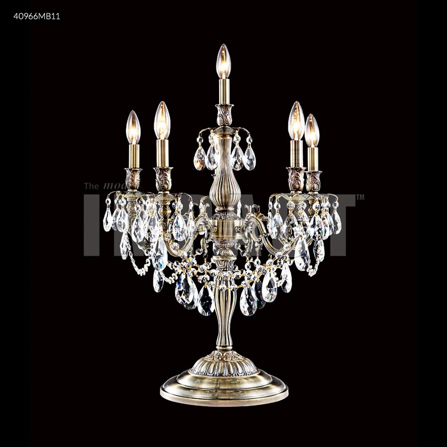 Cast 5 Arm Table Lamp - SPECTRA CRYSTAL by Swarovski -Clear