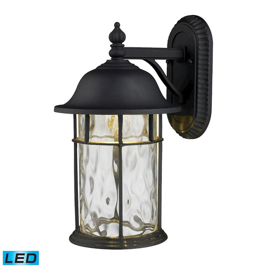 Lapuente 1-Light Outdoor LED Wall Mount in Matte Black