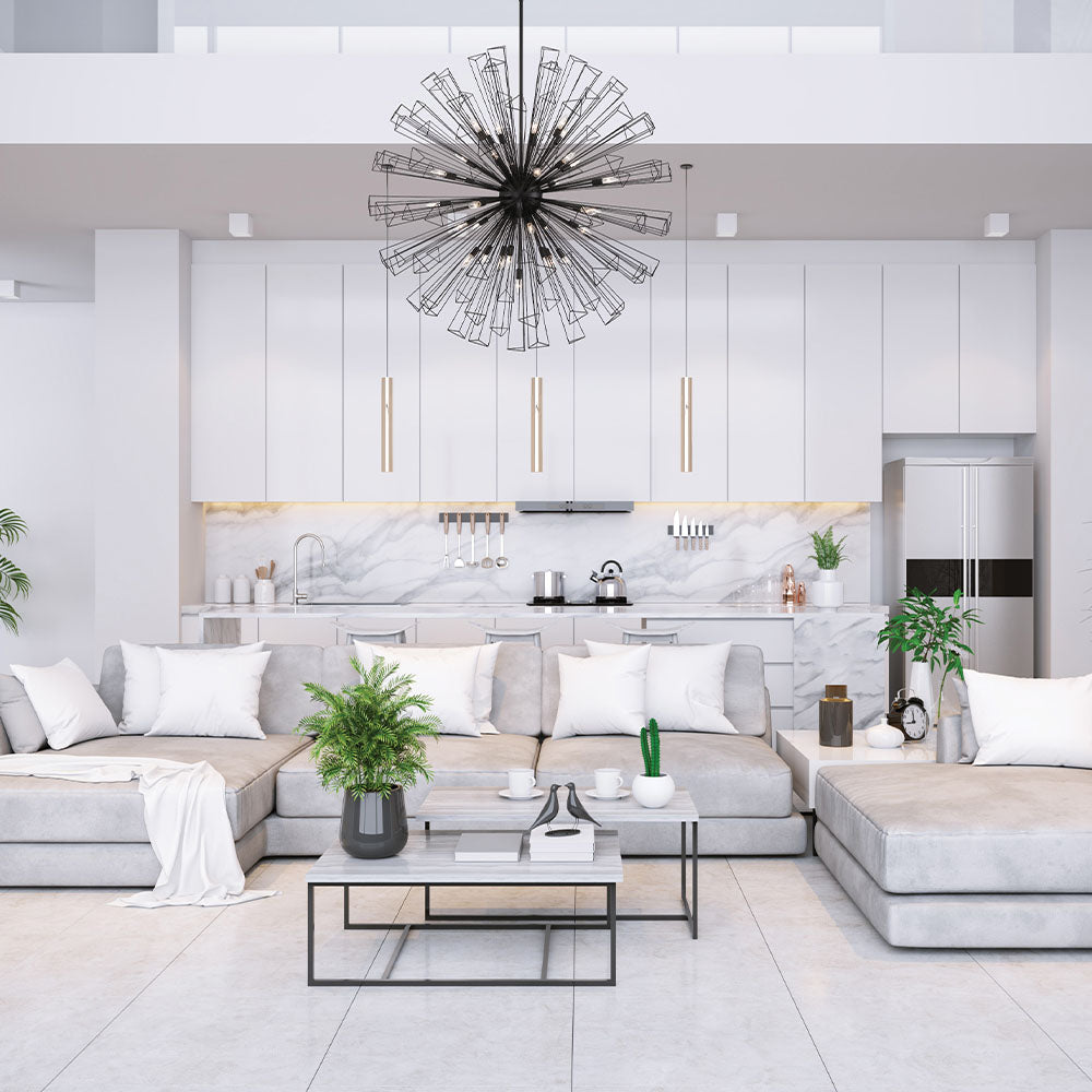 35-LIGHT 54IN GRAND CHANDELIER