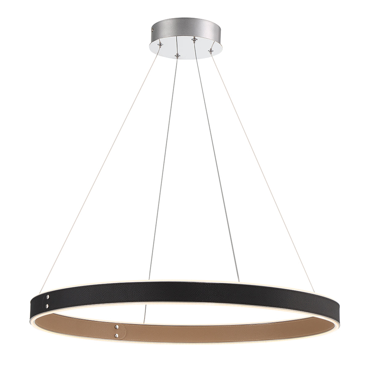 29" INTEGRATED VEGAN LEATHER LED PENDANT