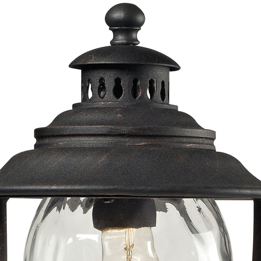 1 light post mount in Weathered Charcoal