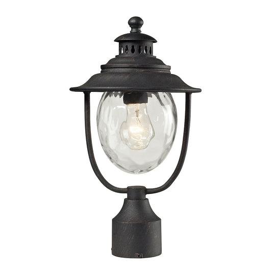 1 light post mount in Weathered Charcoal