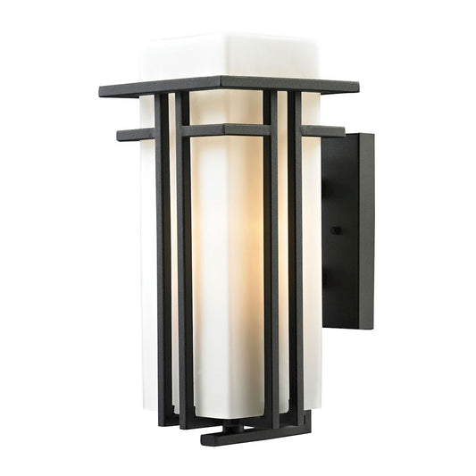 Croftwell Collection 1 light outdoor sconce in Textured Matte Black