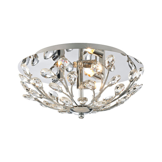 Crystique 3 Light Flush in Polished Chrome