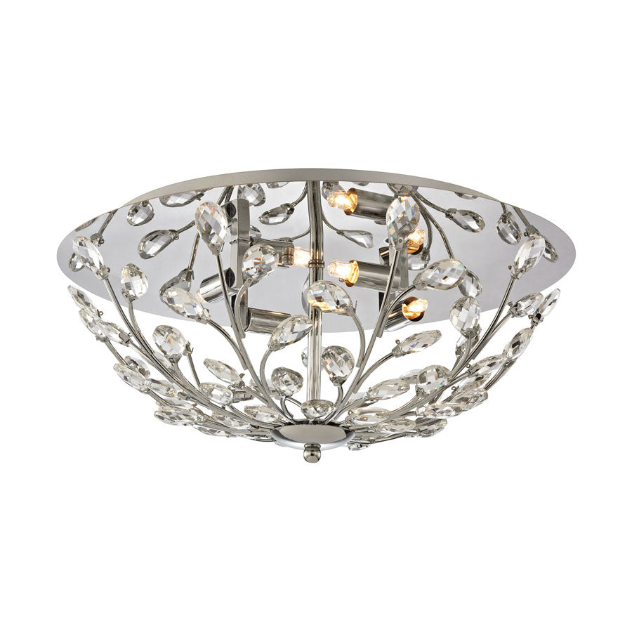 Crystique 4 Light Flush in Polished Chrome