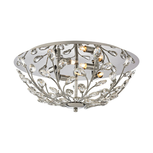 Crystique 4 Light Flush in Polished Chrome