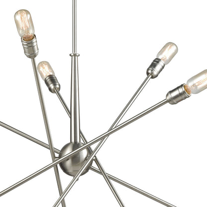Delphine 10 Chandelier Satin Nickel