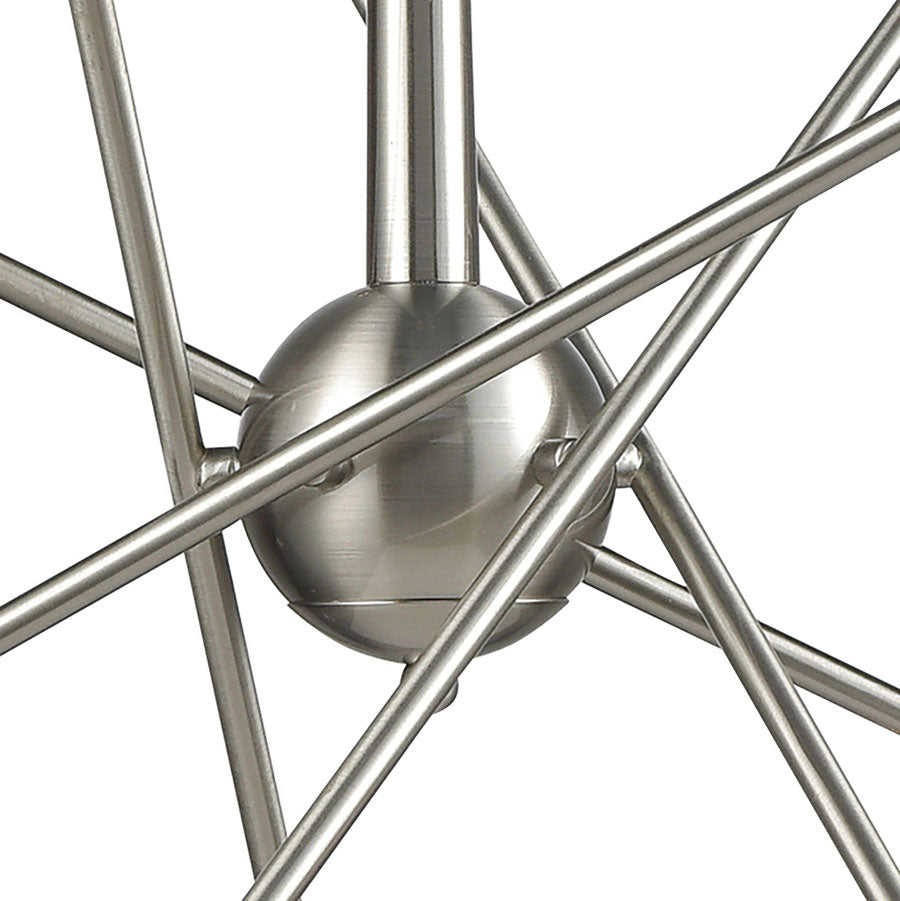 Delphine 10 Chandelier Satin Nickel
