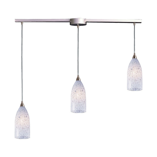 Verona Collection 3 Lt Linear Bar Snow White Glass