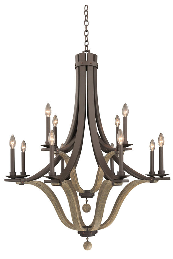 Lansing (8+4) Light 2 Tier Chandelier
