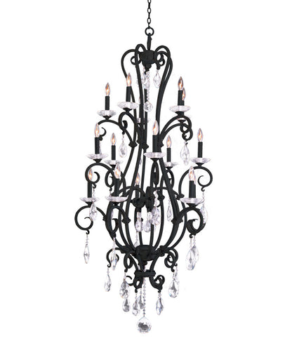 Palladium (5+5+5) Light 3 Tier Chandelier