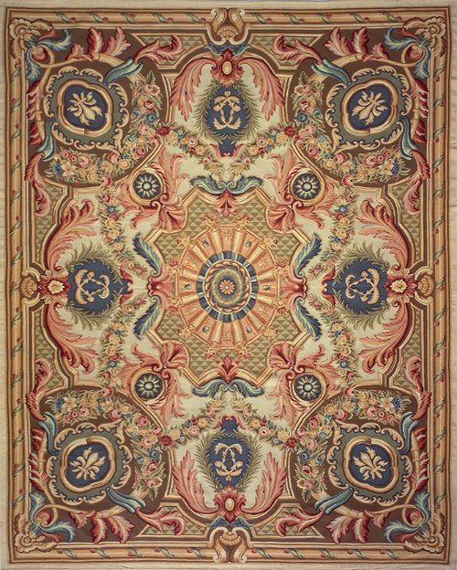 Aubusson Area Rug Louis XV 11' x 10' 