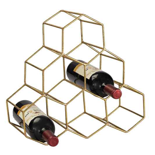 Angular Study Hexagonal wine rack.