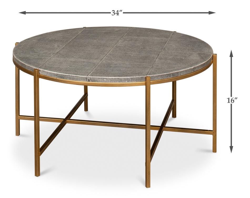 Grey Shagreen Coffee Table