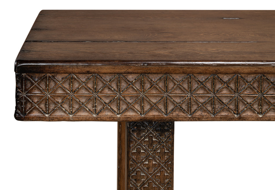 Honeycomb & Cross Console Table