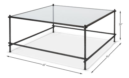 Serrated Edge Iron Coffee Table