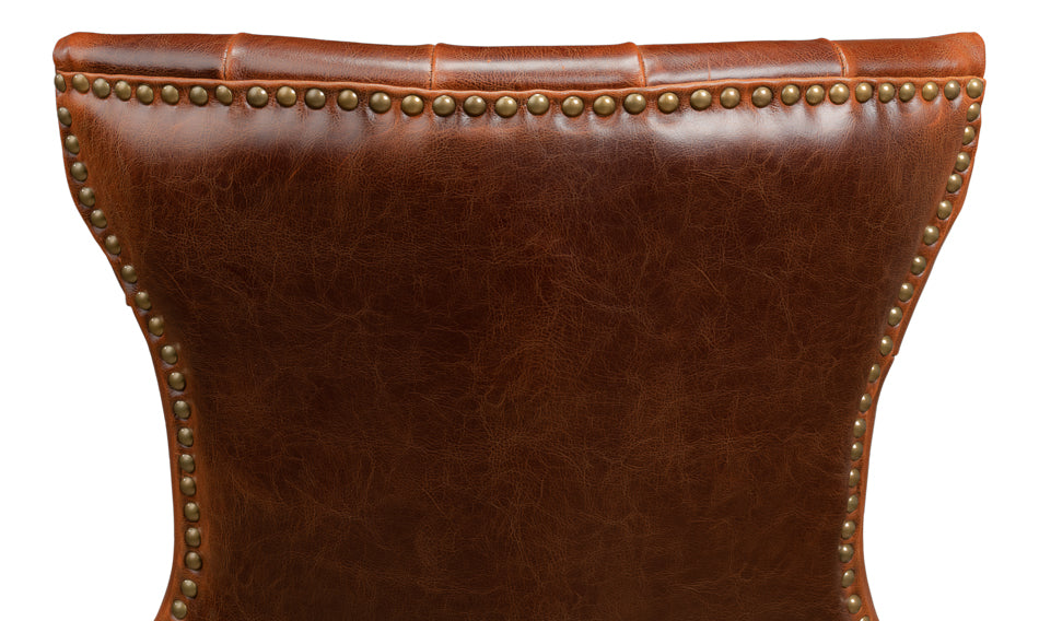 Sophie Side Chair Dark Brown Leather
