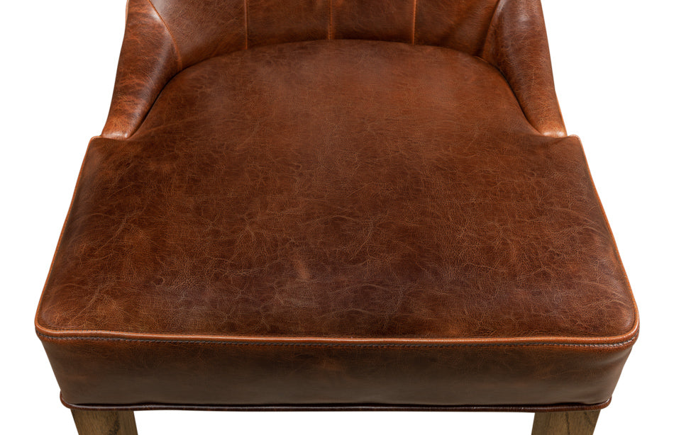 Sophie Side Chair Dark Brown Leather