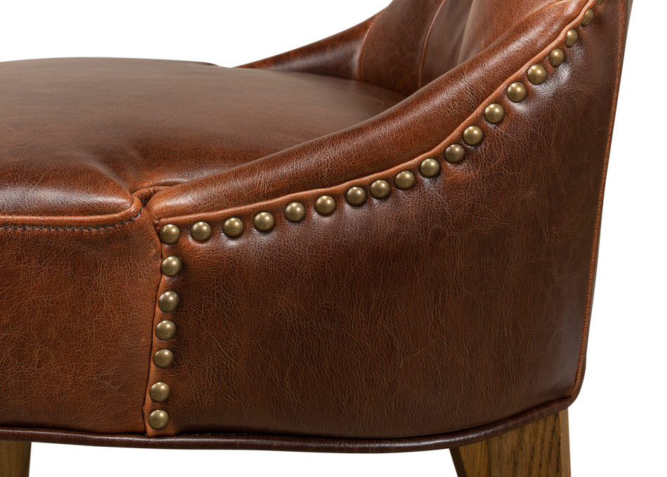 Sophie Side Chair Dark Brown Leather