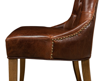 Sophie Side Chair Dark Brown Leather