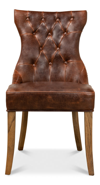 Sophie Side Chair Dark Brown Leather