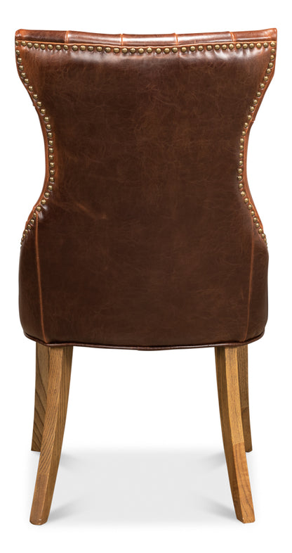 Sophie Side Chair Dark Brown Leather