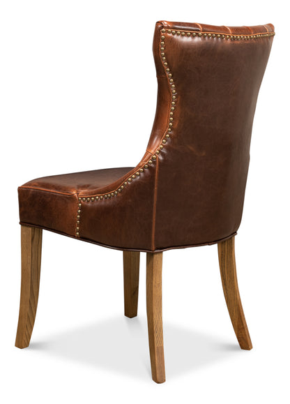 Sophie Side Chair Dark Brown Leather