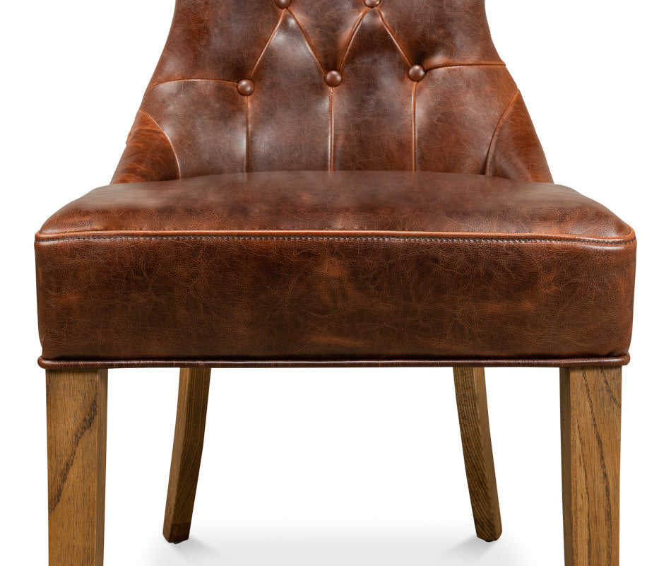 Sophie Side Chair Dark Brown Leather