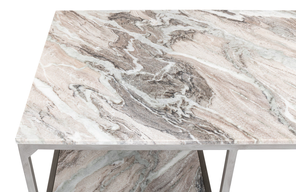 Open Desk With Shelves Marble Top