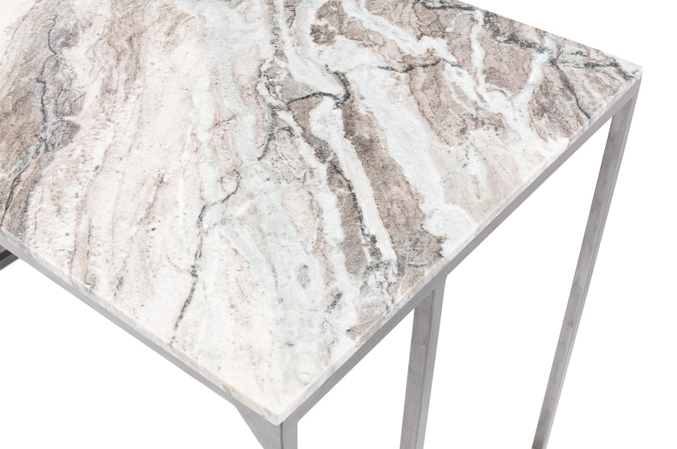 Open Desk With Shelves Marble Top