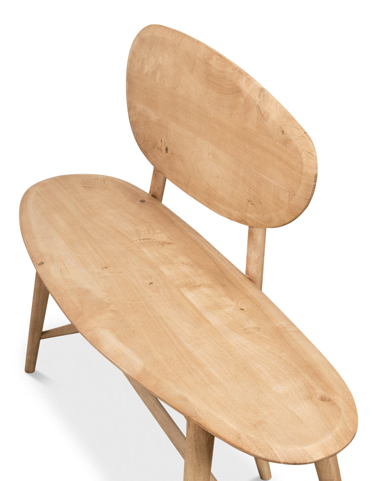 Pebble Bench (1 Back) Lionskin Finish