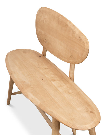 Pebble Bench (1 Back) Lionskin Finish