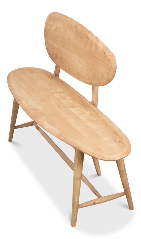 Pebble Bench (1 Back) Lionskin Finish