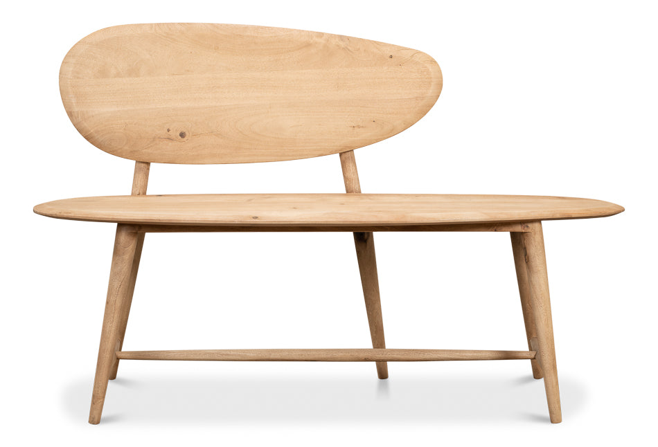 Pebble Bench (1 Back) Lionskin Finish
