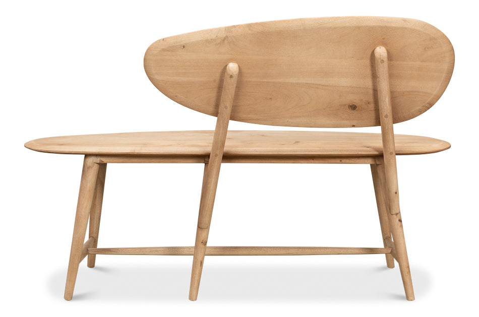 Pebble Bench (1 Back) Lionskin Finish