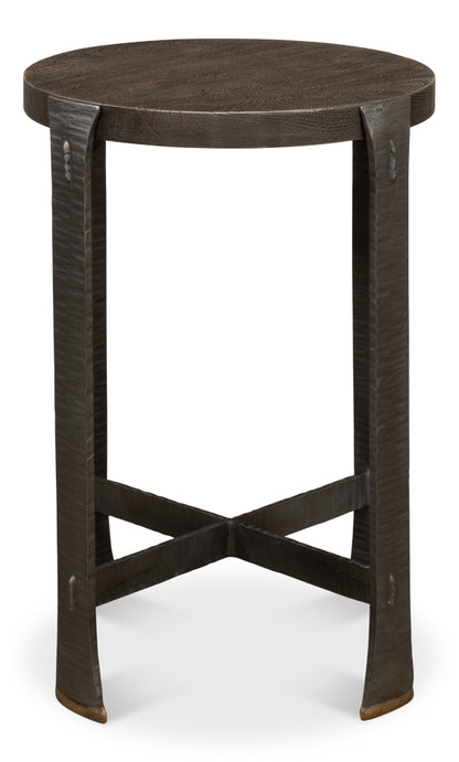 Forged Slats Side Table/Moleskin