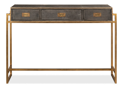 Shagreen Gold & Gray Console